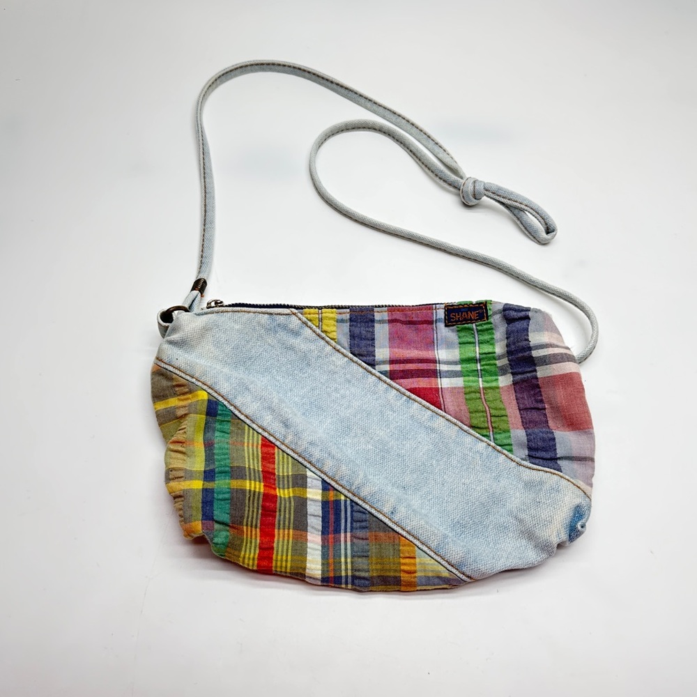 Vintage‎ 80’s SHANE Colorful Patchwork Denim / Jean crossbody purse